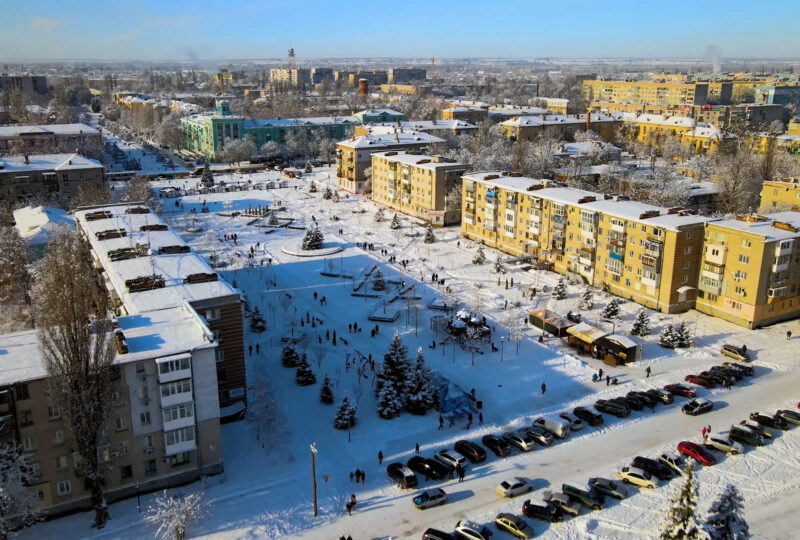 Площадь Героев, декабрь 2021